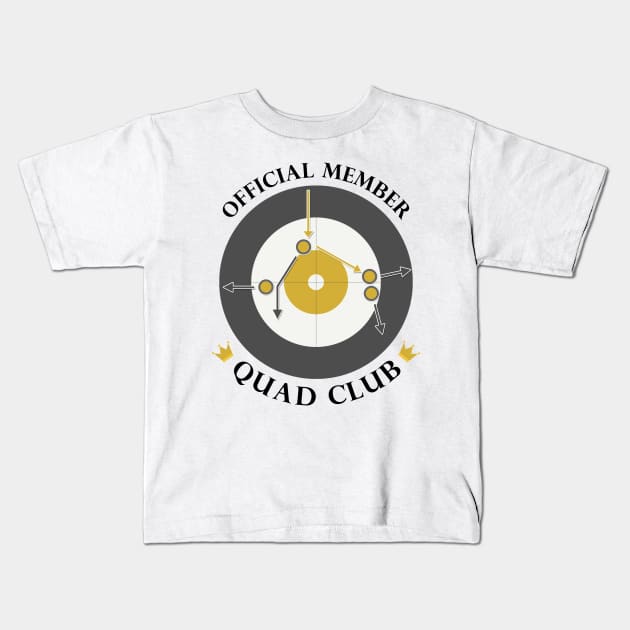 The "Quad Club" - Black Text Kids T-Shirt by itscurling